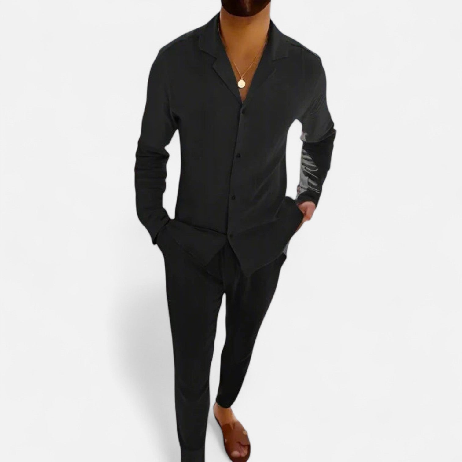 Valmoirmode | Men’s Linen Shirt & Trousers Set – Relaxed Summer Fit