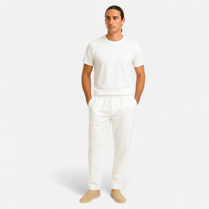 Valmoirmode | Men’s Premium 100% Linen Trousers – Effortless Summer Elegance