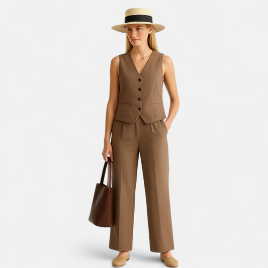 Valmoirmode | Women's Classic Chic Two-Piece Set – Effortless Elegance