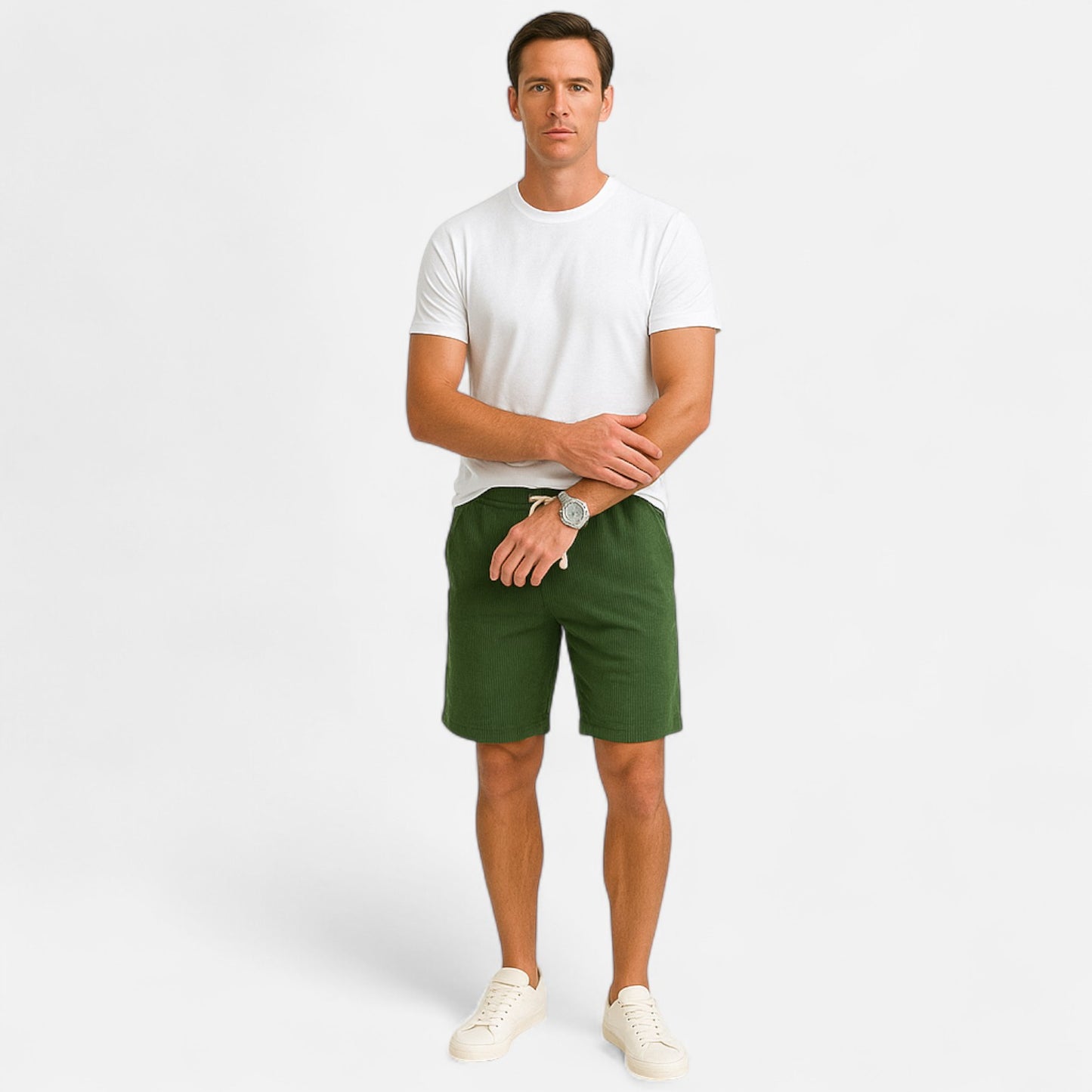 Valmoirmode | Men’s Corduroy Relaxed Shorts – Soft, Casual Fit