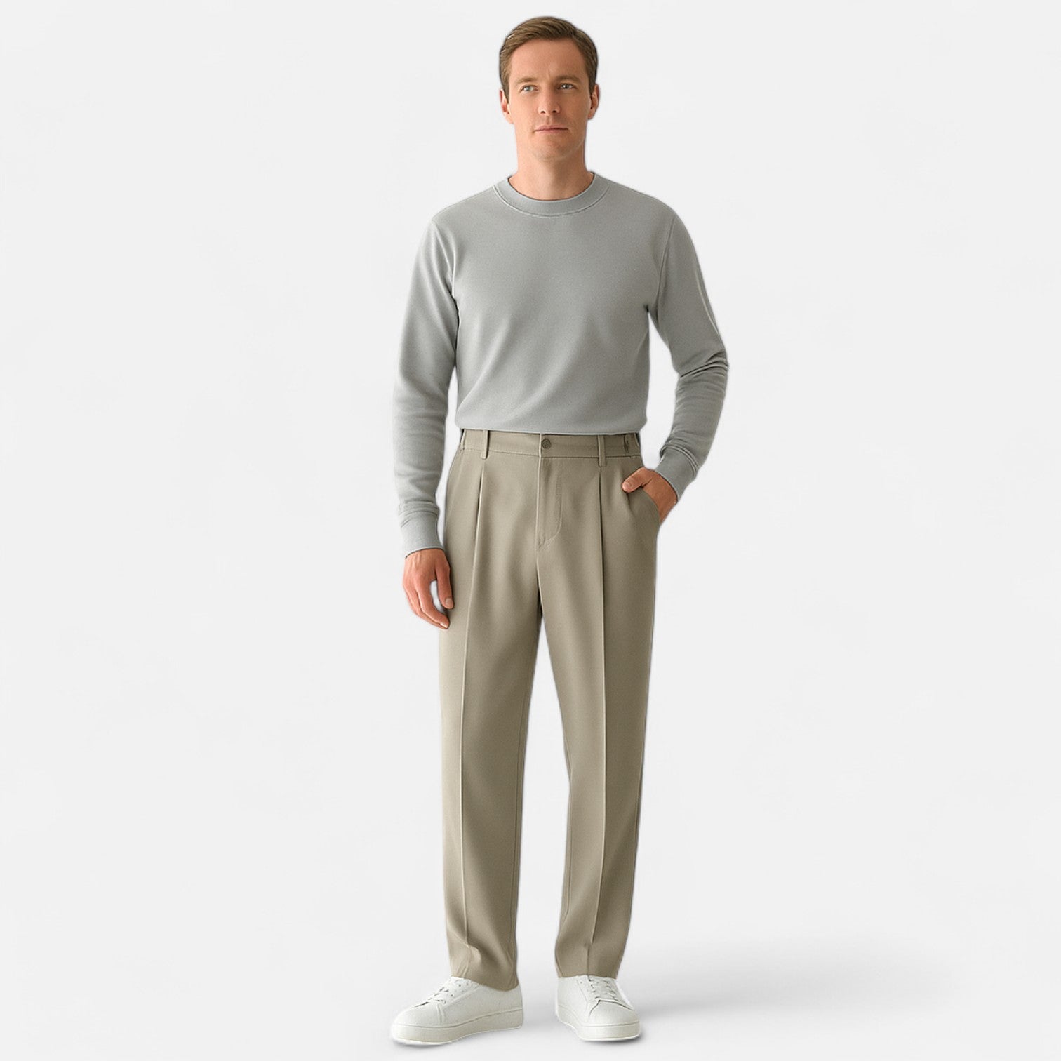 Valmoirmode | Men’s Draped Formal Trousers – Relaxed Tailored Fit