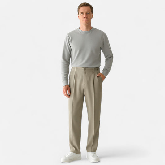 Valmoirmode | Men’s Draped Formal Trousers – Relaxed Tailored Fit