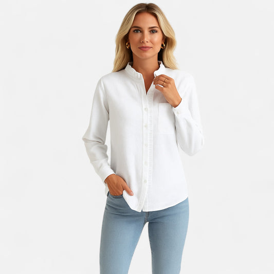 Valmoirmode | Women's Elegant Striped Blouse with Long Sleeves – Refined Everyday