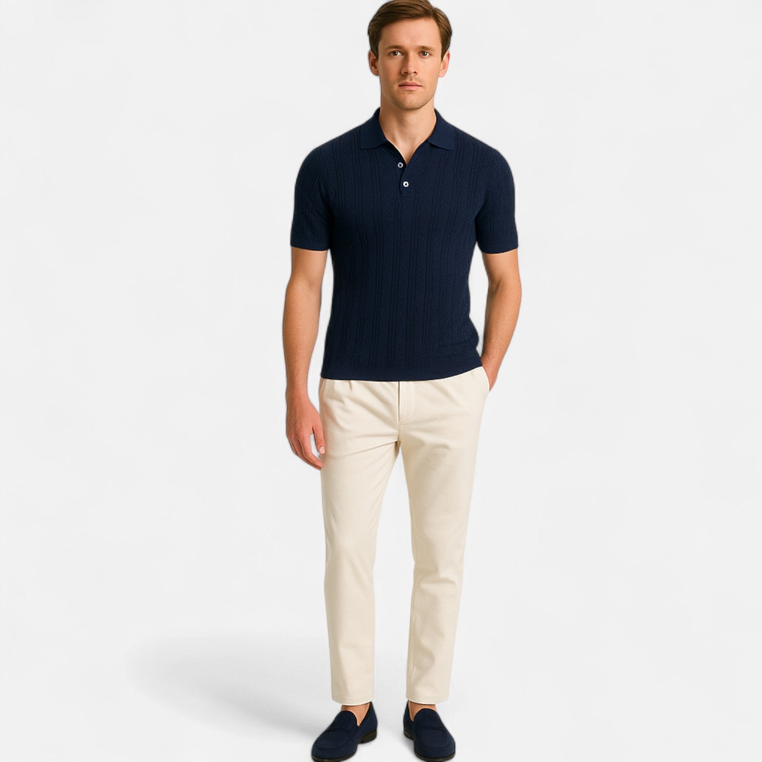 Valmoirmode | Men’s Premium Knitted Polo Golf Shirt – Performance Meets Style
