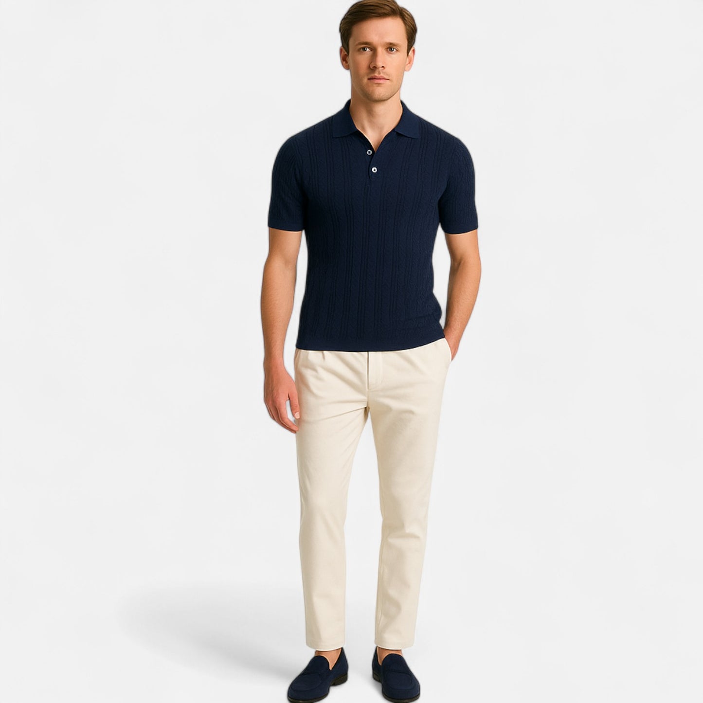 Valmoirmode | Men’s Premium Knitted Polo Golf Shirt – Performance Meets Style