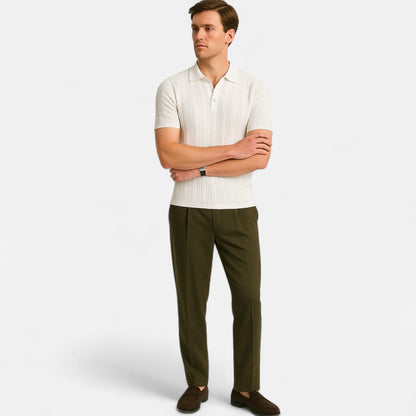 Valmoirmode | Men’s Premium Knitted Polo Golf Shirt – Performance Meets Style