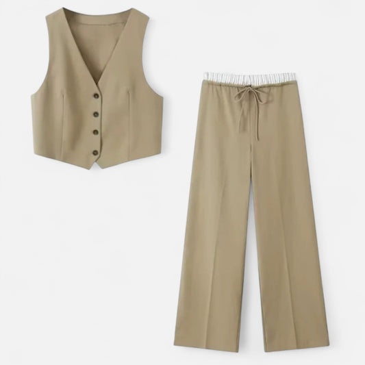 Valmoirmode | Women's Classic Chic Two-Piece Set – Effortless Elegance