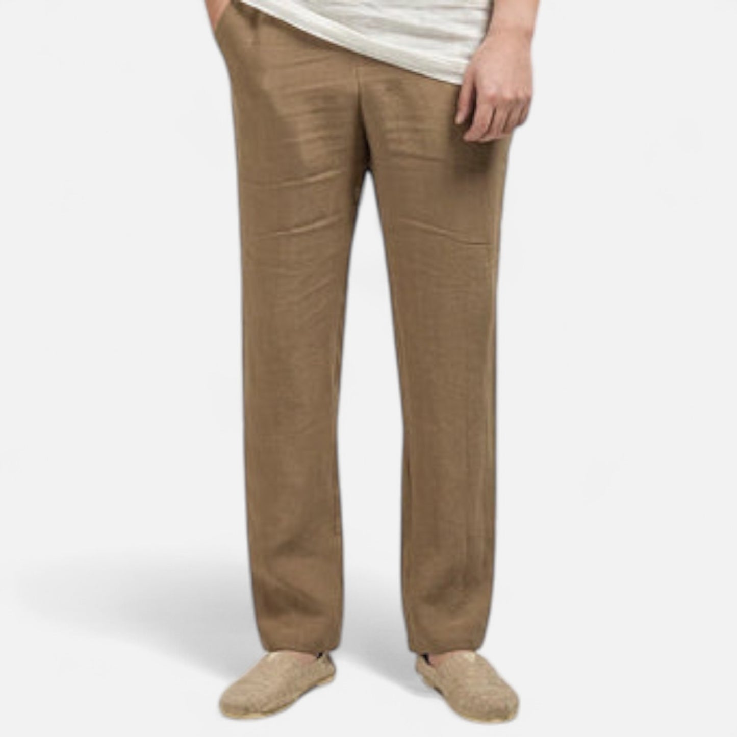 Valmoirmode | Men’s Premium 100% Linen Trousers – Effortless Summer Elegance