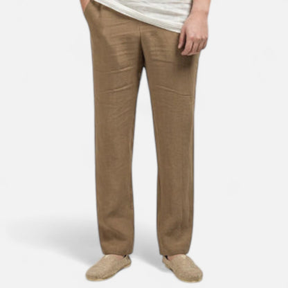 Valmoirmode | Men’s Premium 100% Linen Trousers – Effortless Summer Elegance