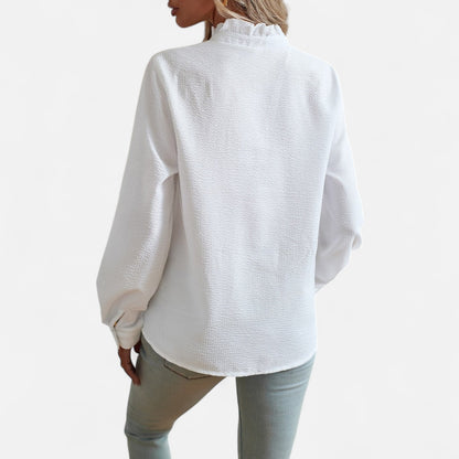 Valmoirmode | Women's Elegant Striped Blouse with Long Sleeves – Refined Everyday