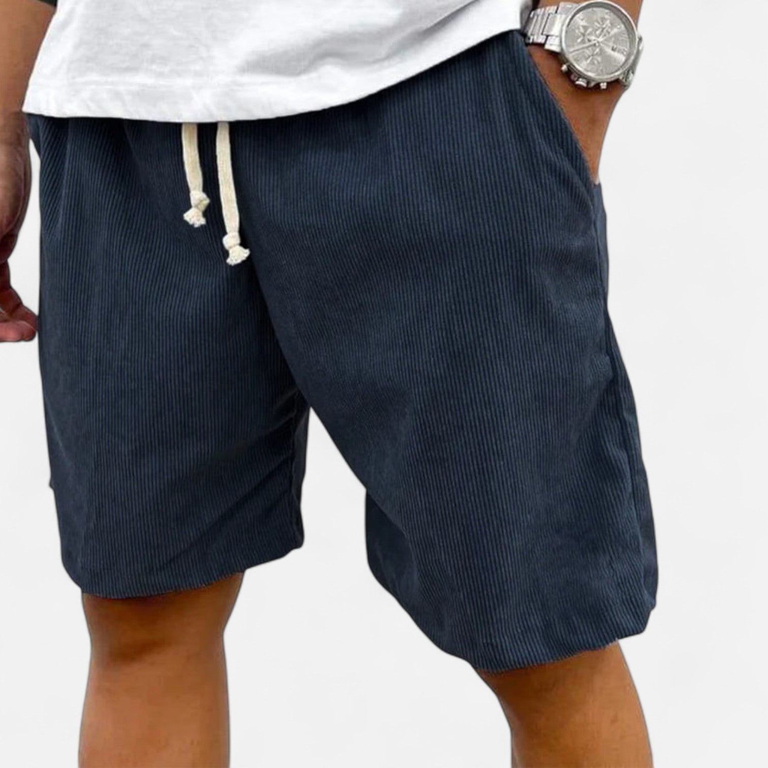 Valmoirmode | Men’s Corduroy Relaxed Shorts – Soft, Casual Fit
