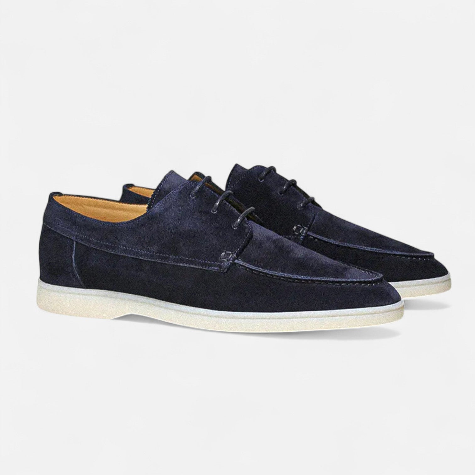 Valmoirmode | Men’s Suede Lace-Up Moccasins – Smart Casual Elegance