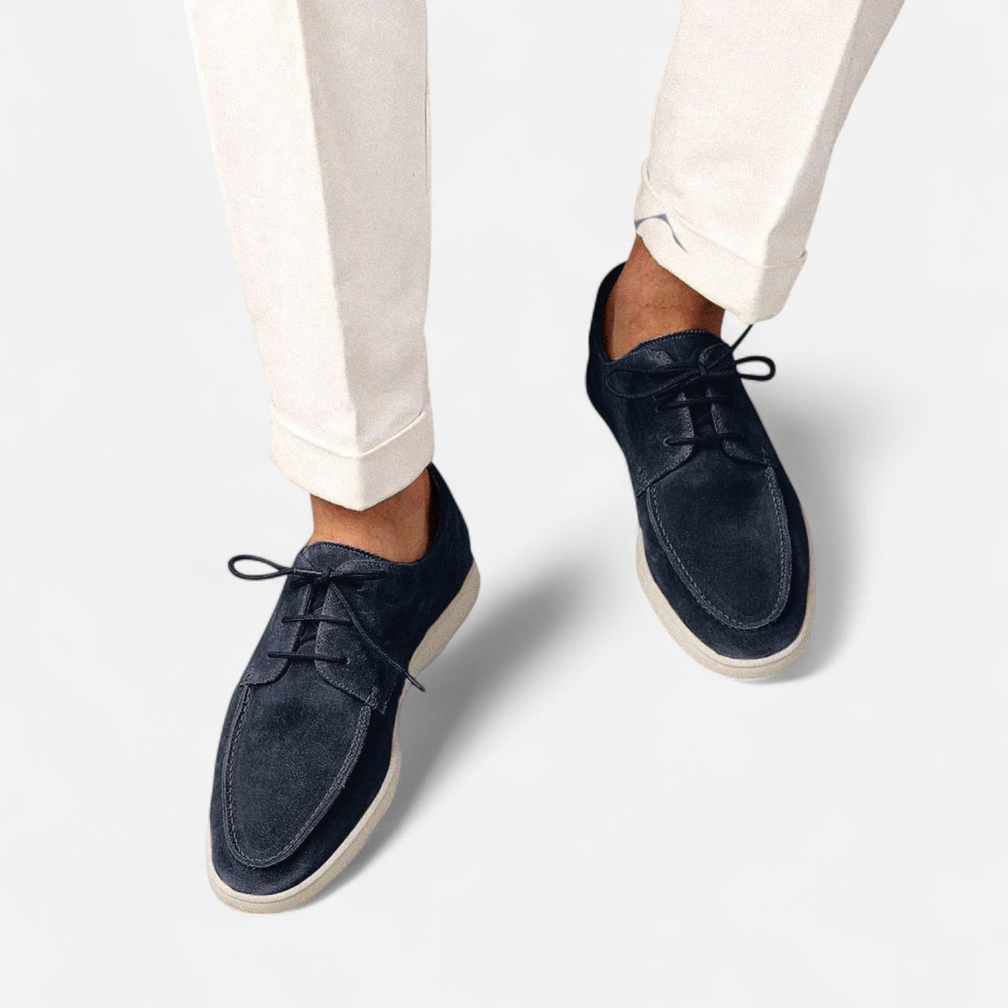 Valmoirmode | Men’s Suede Lace-Up Moccasins – Smart Casual Elegance