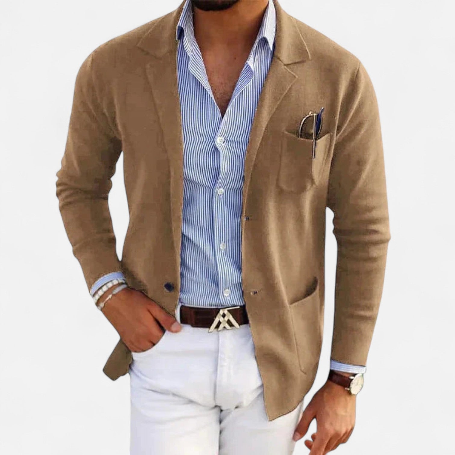 Valmoirmode | Men’s Old Money Blazer – Lapel Collar, Timeless Tailoring