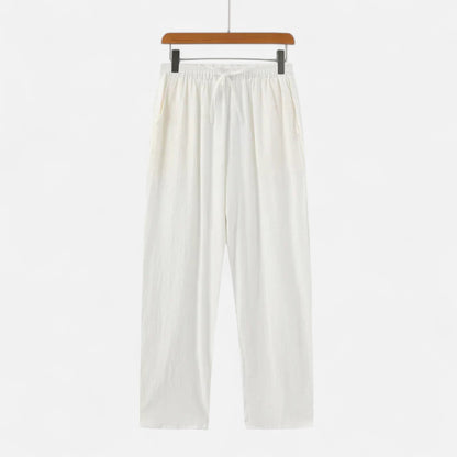 Valmoirmode | Men’s Premium 100% Linen Trousers – Effortless Summer Elegance