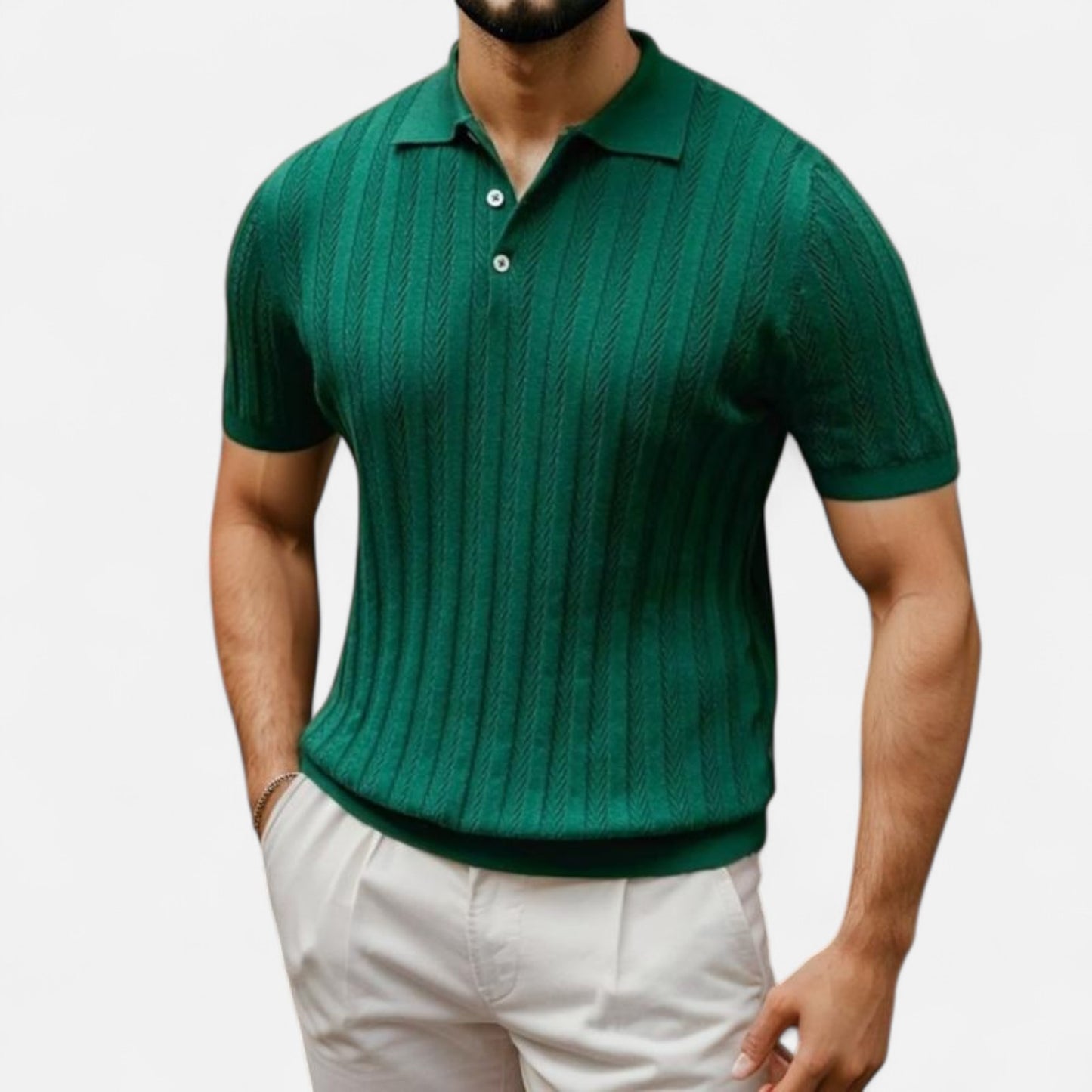 Valmoirmode | Men’s Premium Knitted Polo Golf Shirt – Performance Meets Style