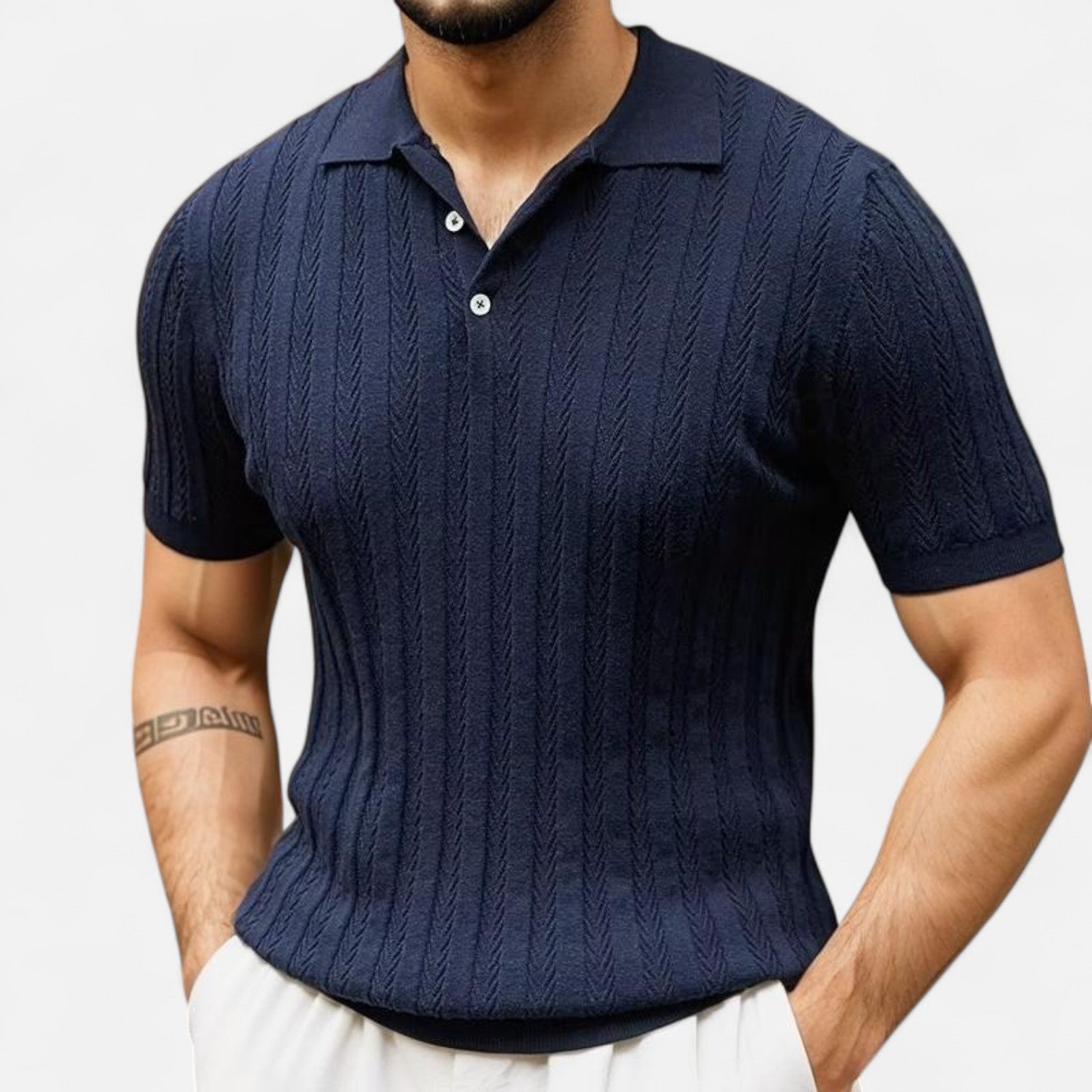 Valmoirmode | Men’s Premium Knitted Polo Golf Shirt – Performance Meets Style